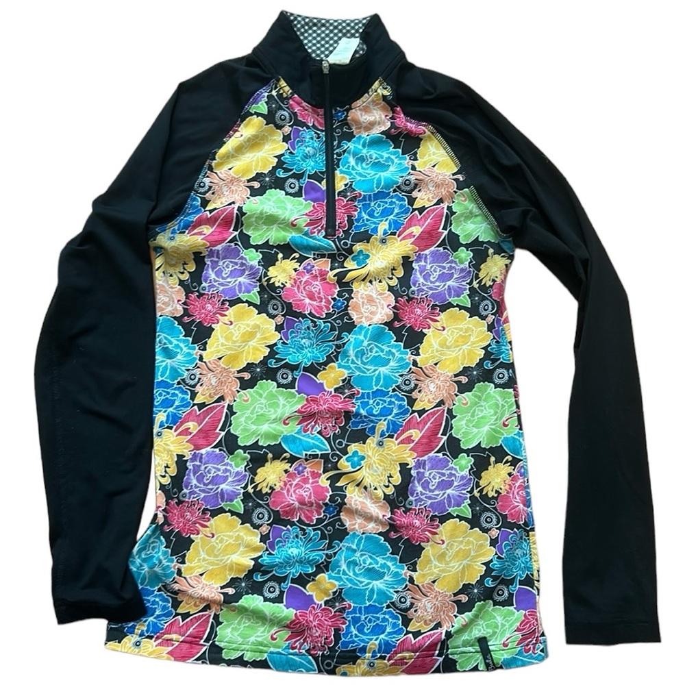 Bula women’s 1/4‎ zip floral size large